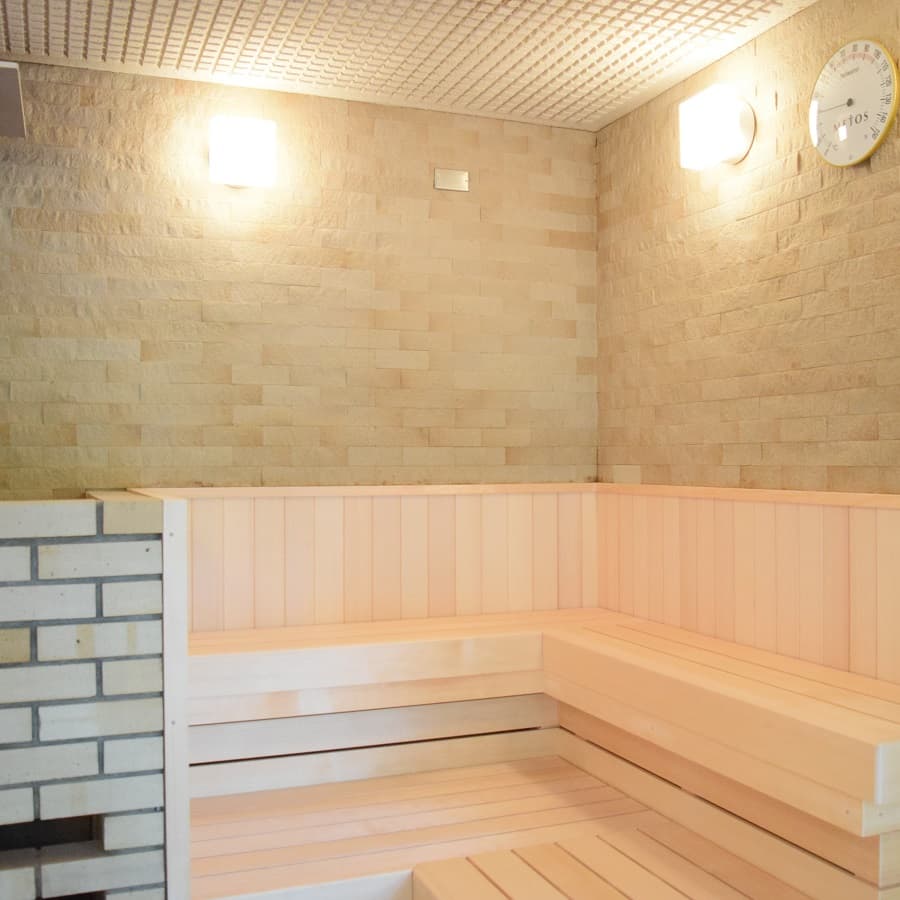 Hot sauna and cold plunge
