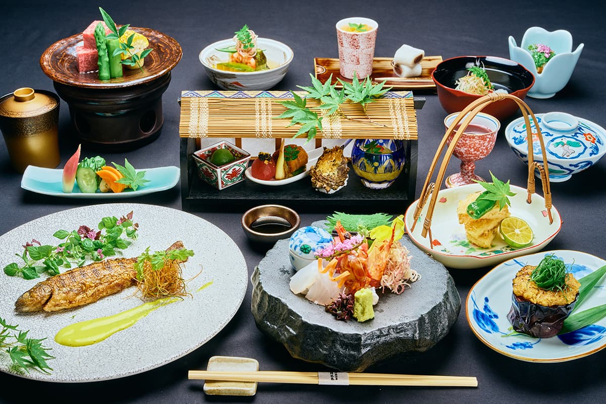 Higo kaiseki from mountain and sea