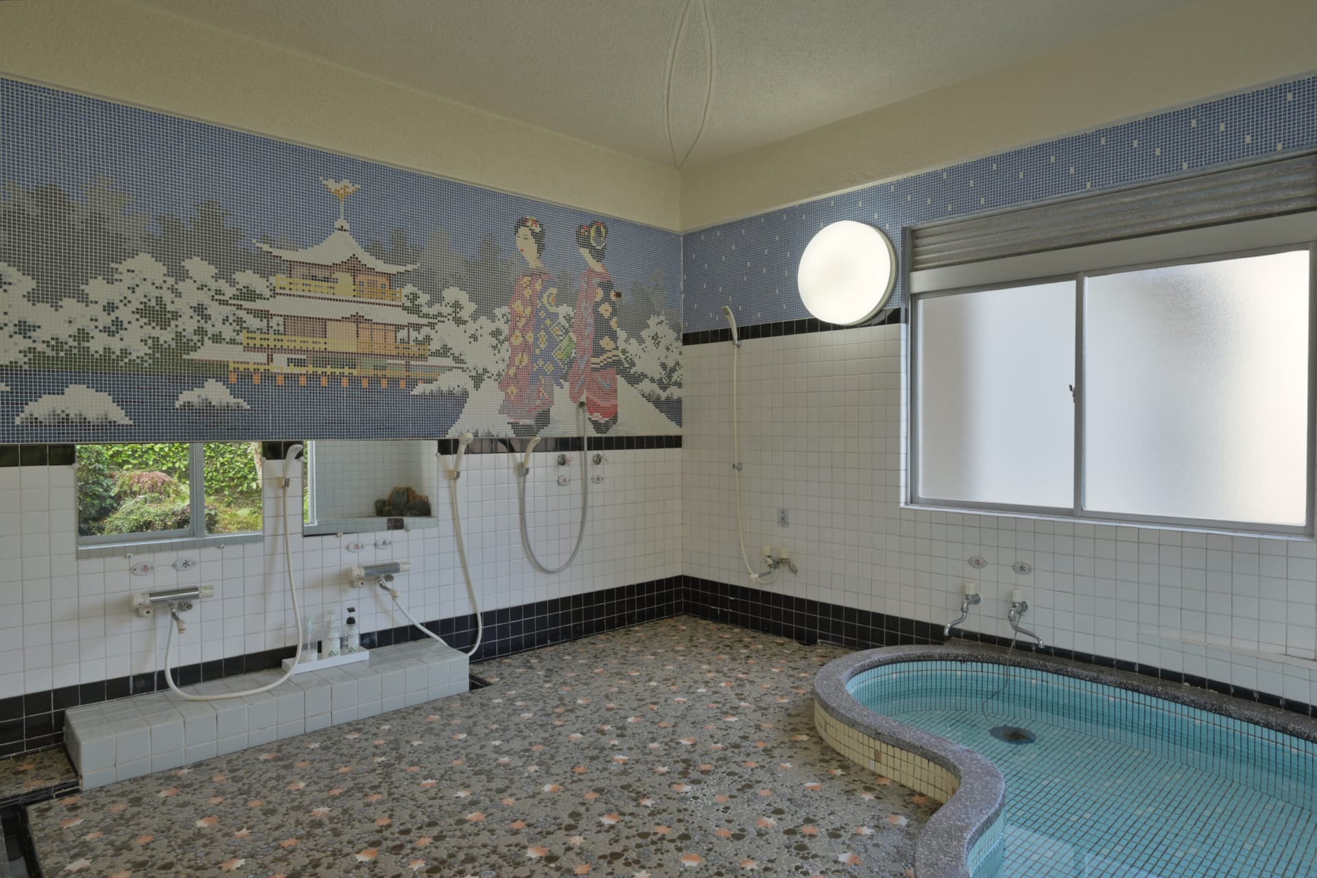 A Sento-Style Bath in Showa Retro Tiles