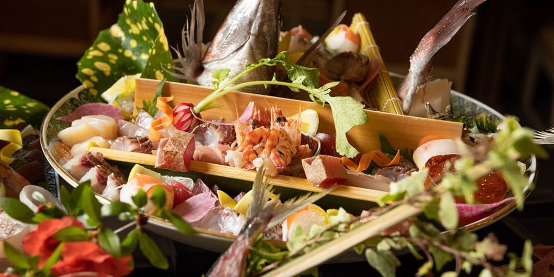 A buffet of local produce