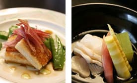 Kaiseki chosen by the head chef