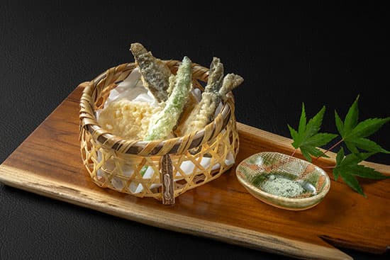 Summer's specialty: wild ayu and Kuma kaiseki