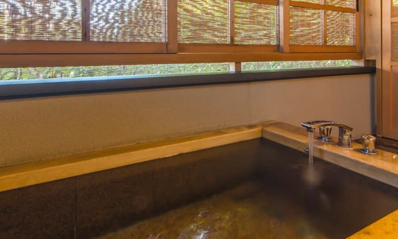 Private open-air baths in the rooms