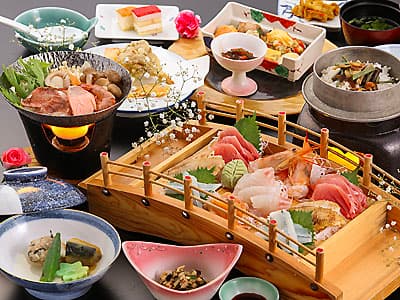 제철 산채의 일식 요리