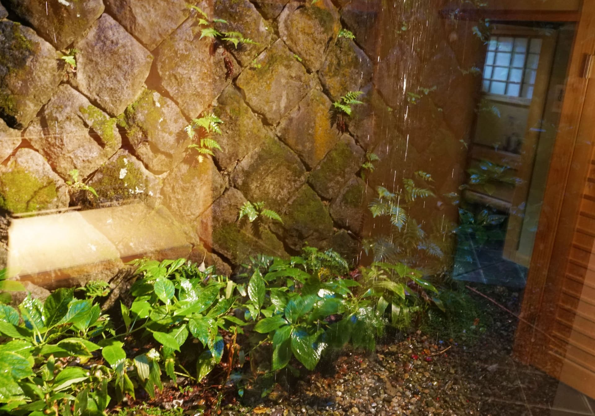 A Moss Garden That Deepens the Old-World Feel