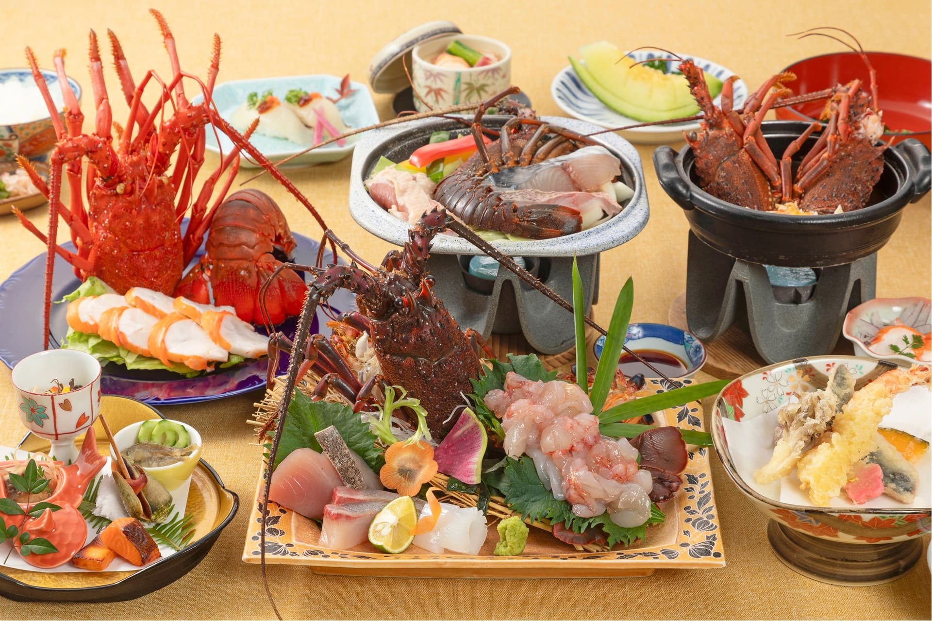Kaiseki Piled High with Ise-ebi