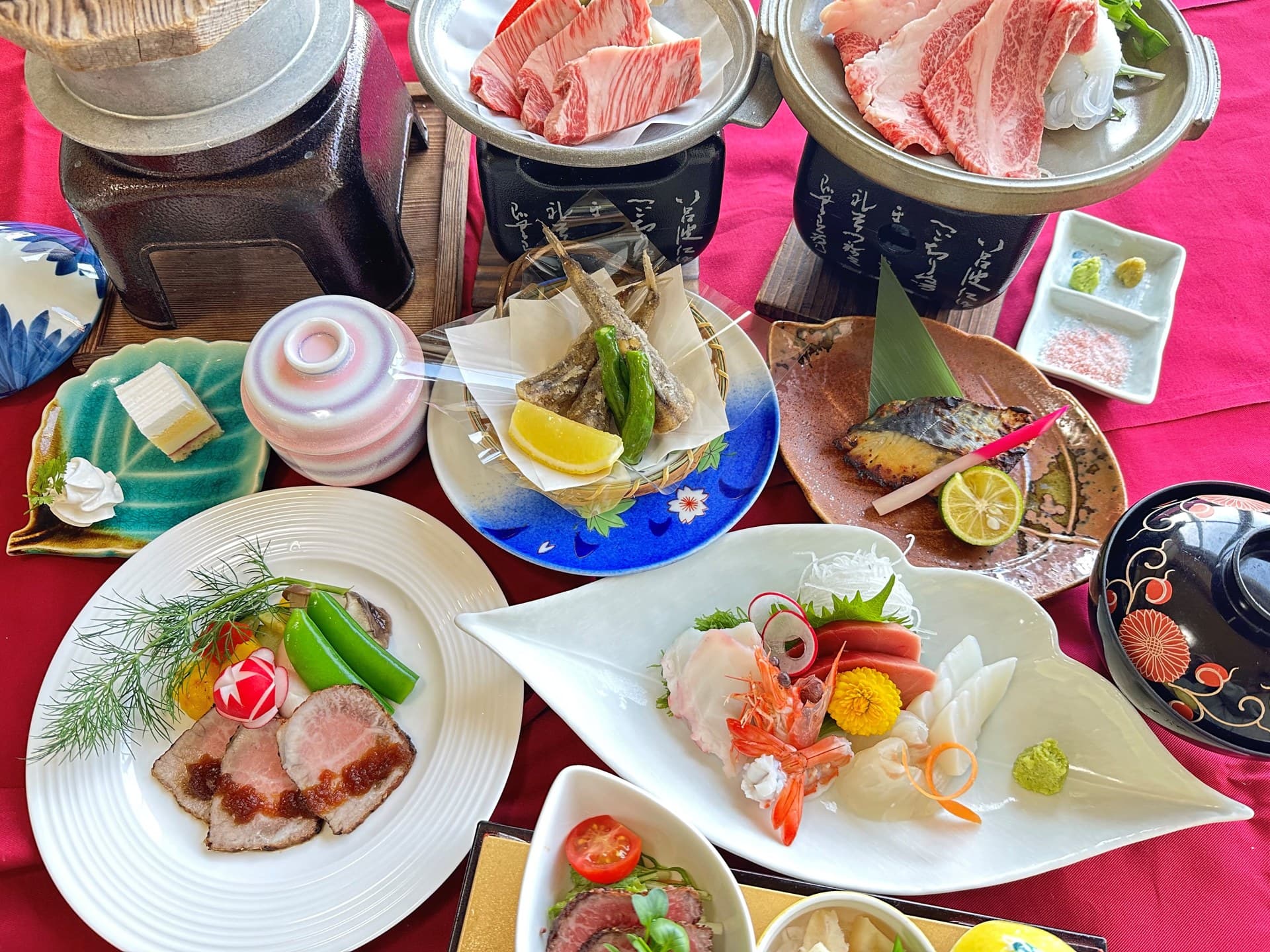 Hitachi Beef and Seafood Dishes