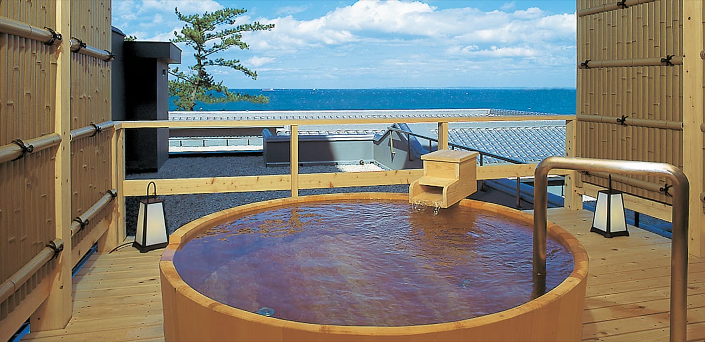 A Large Bath Overlooking Ise Bay