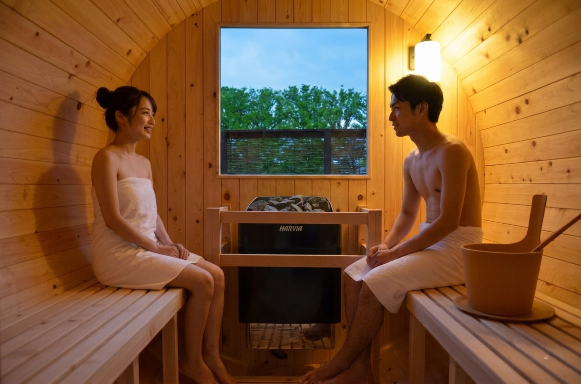 Private Semi-Open-Air Bath and Private Sauna 'Kusu'