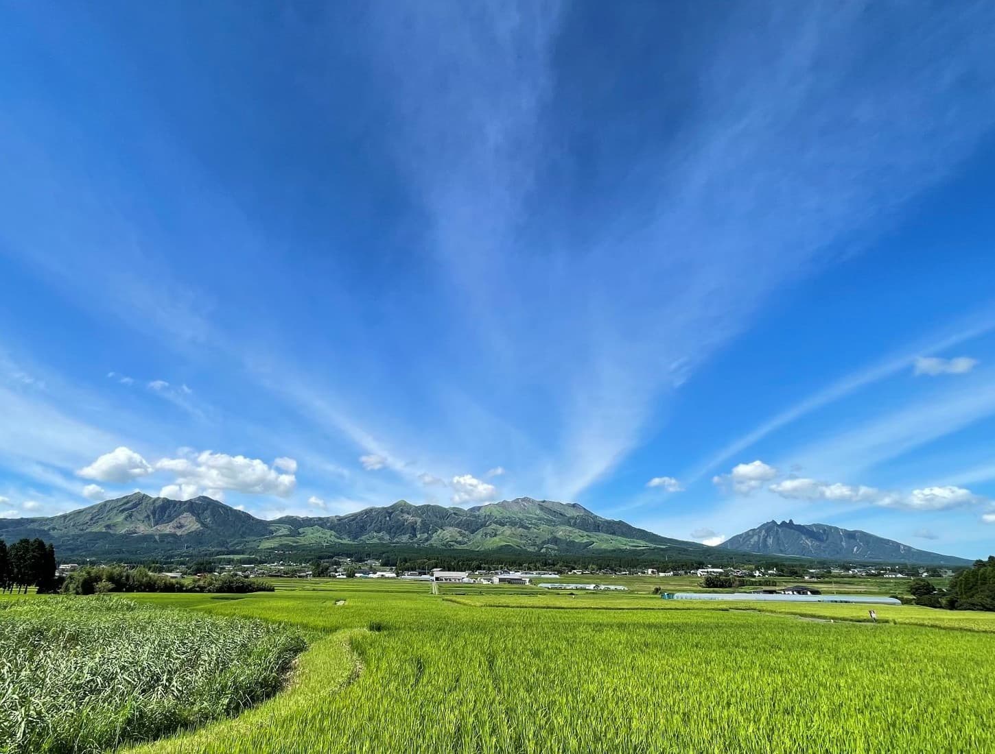Mountain and Temple Scenery in Minamiaso