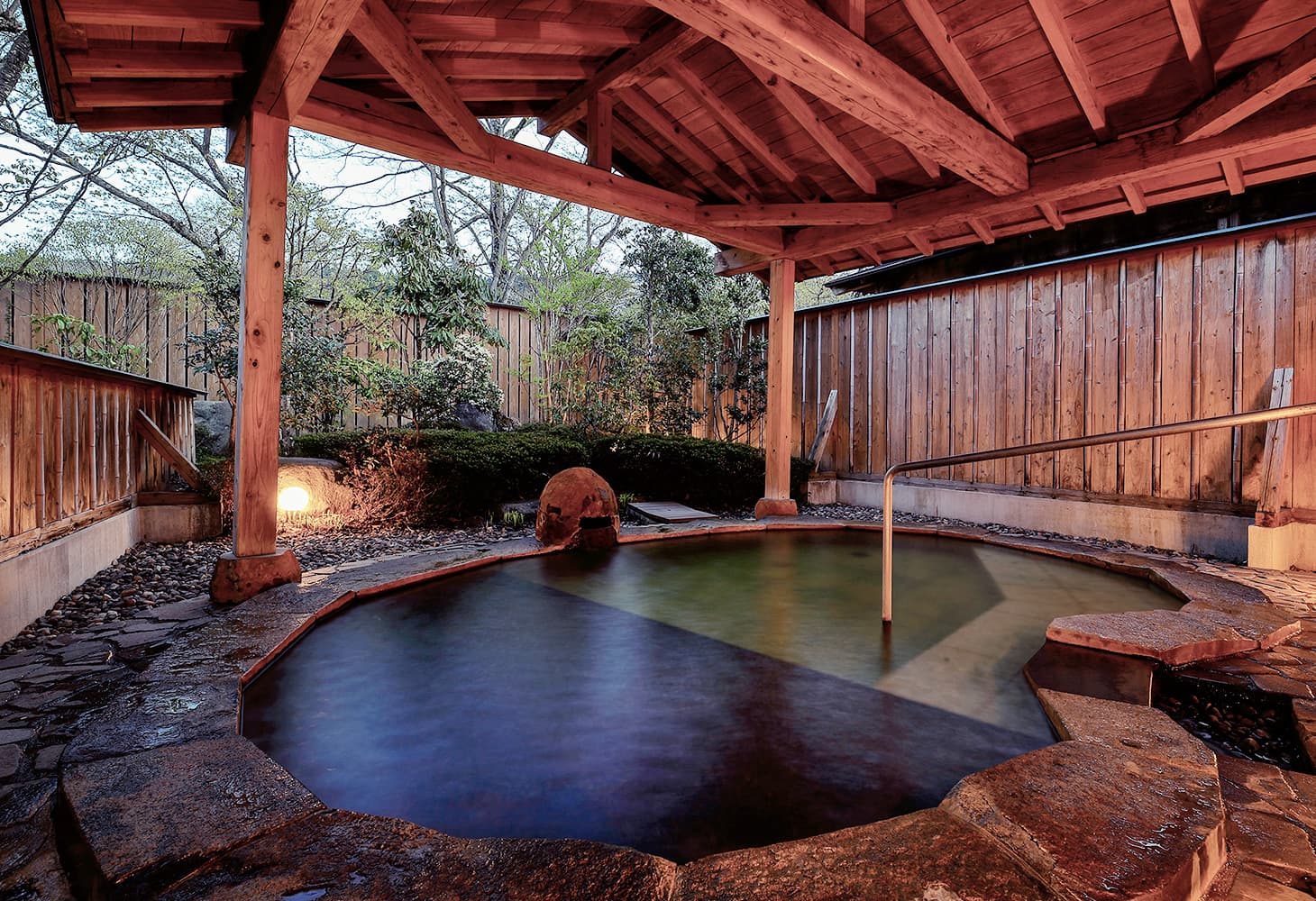 Open-Air Baths and Sauna With Personality