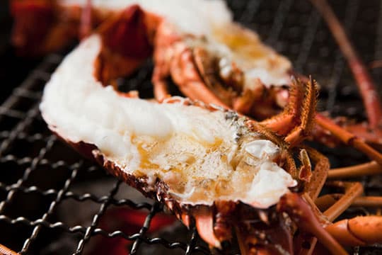 Seafood Grilled Over Charcoal