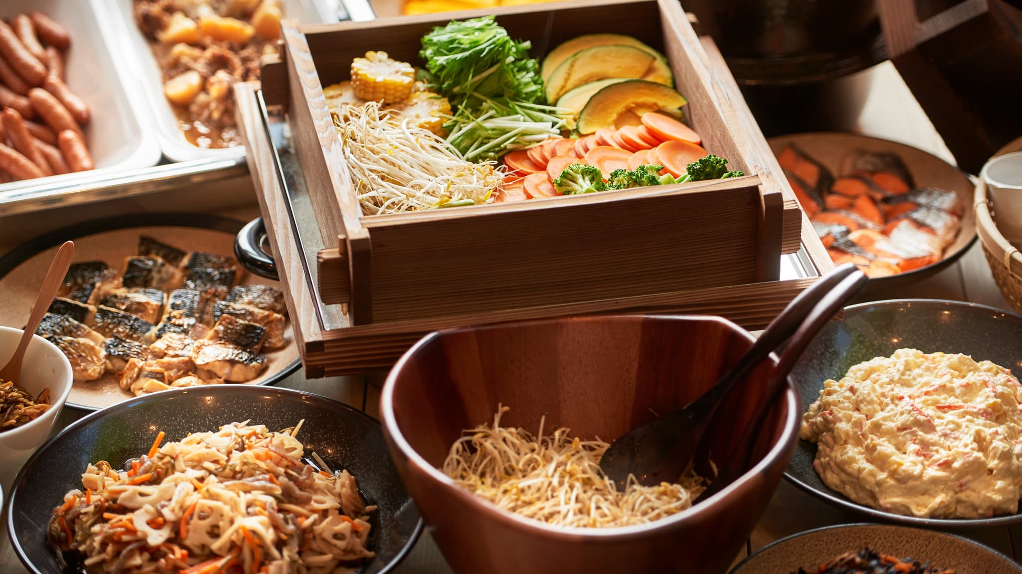Japanese-style breakfast buffet