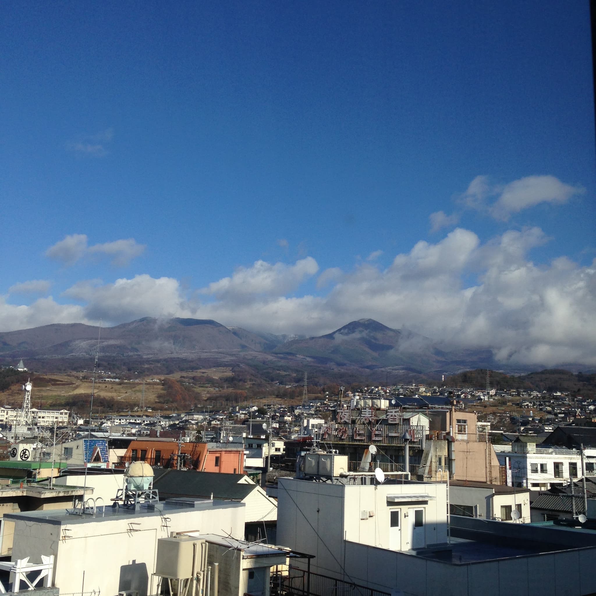 Mt. Asama on clear days