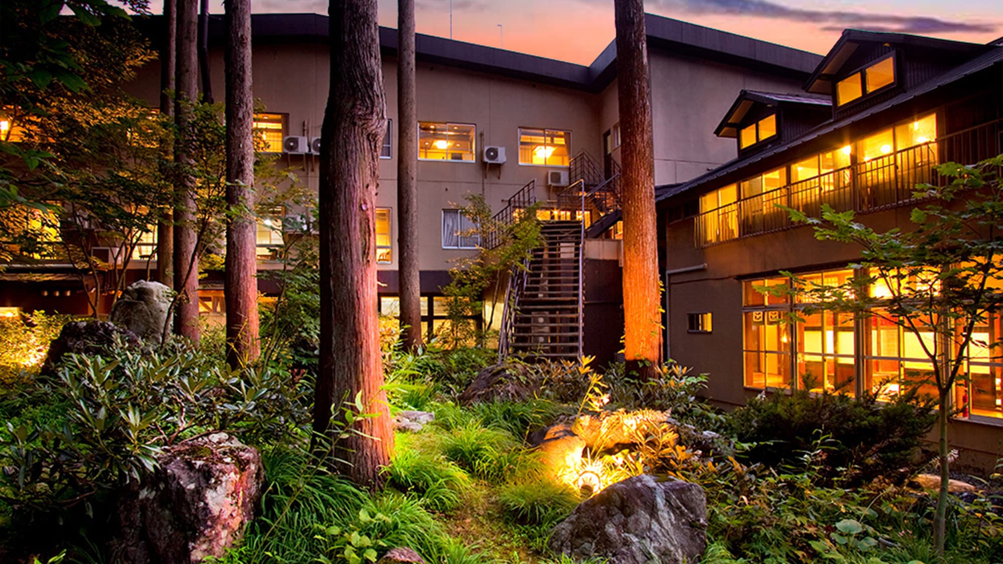 Next to the ski slopes