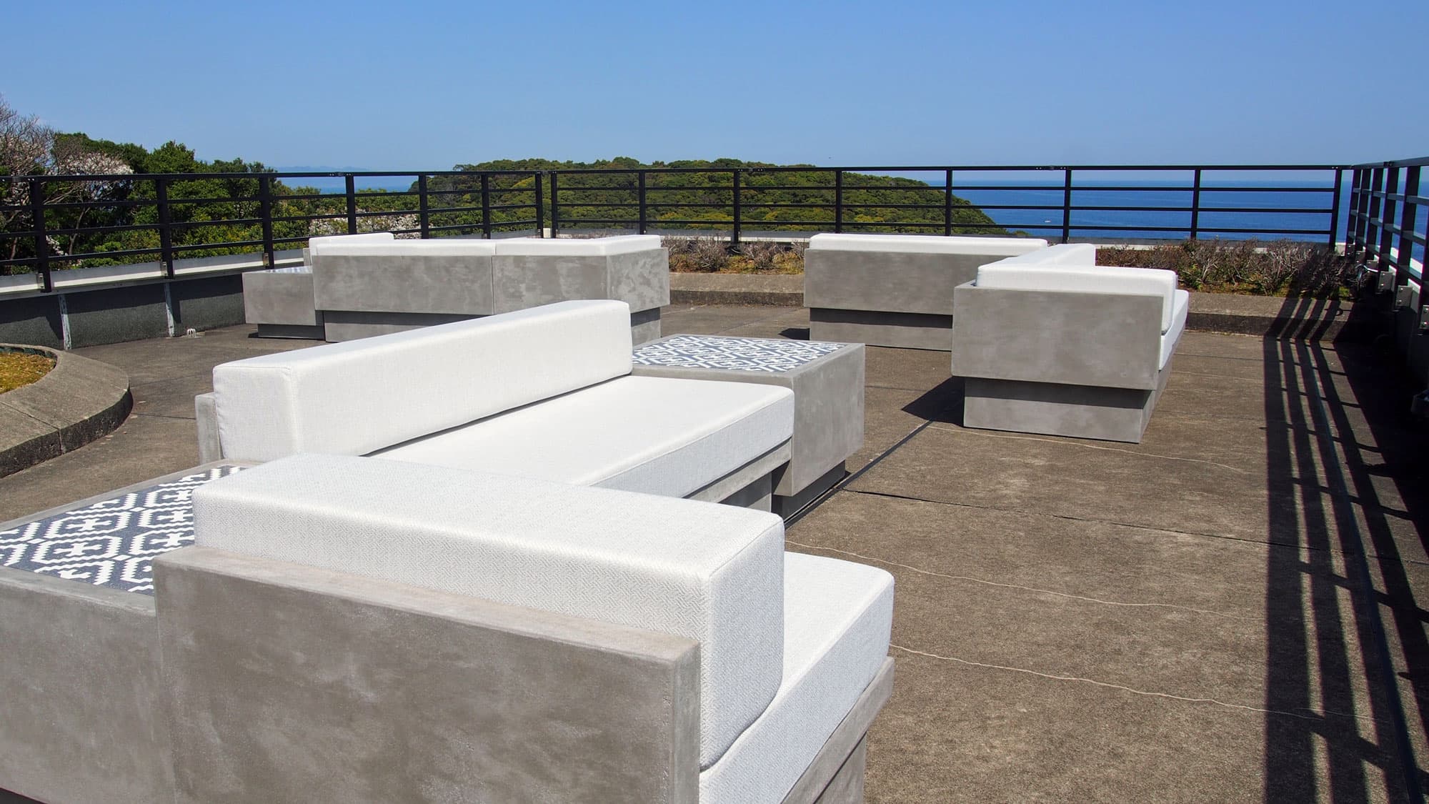 Rooftop outdoor lounge