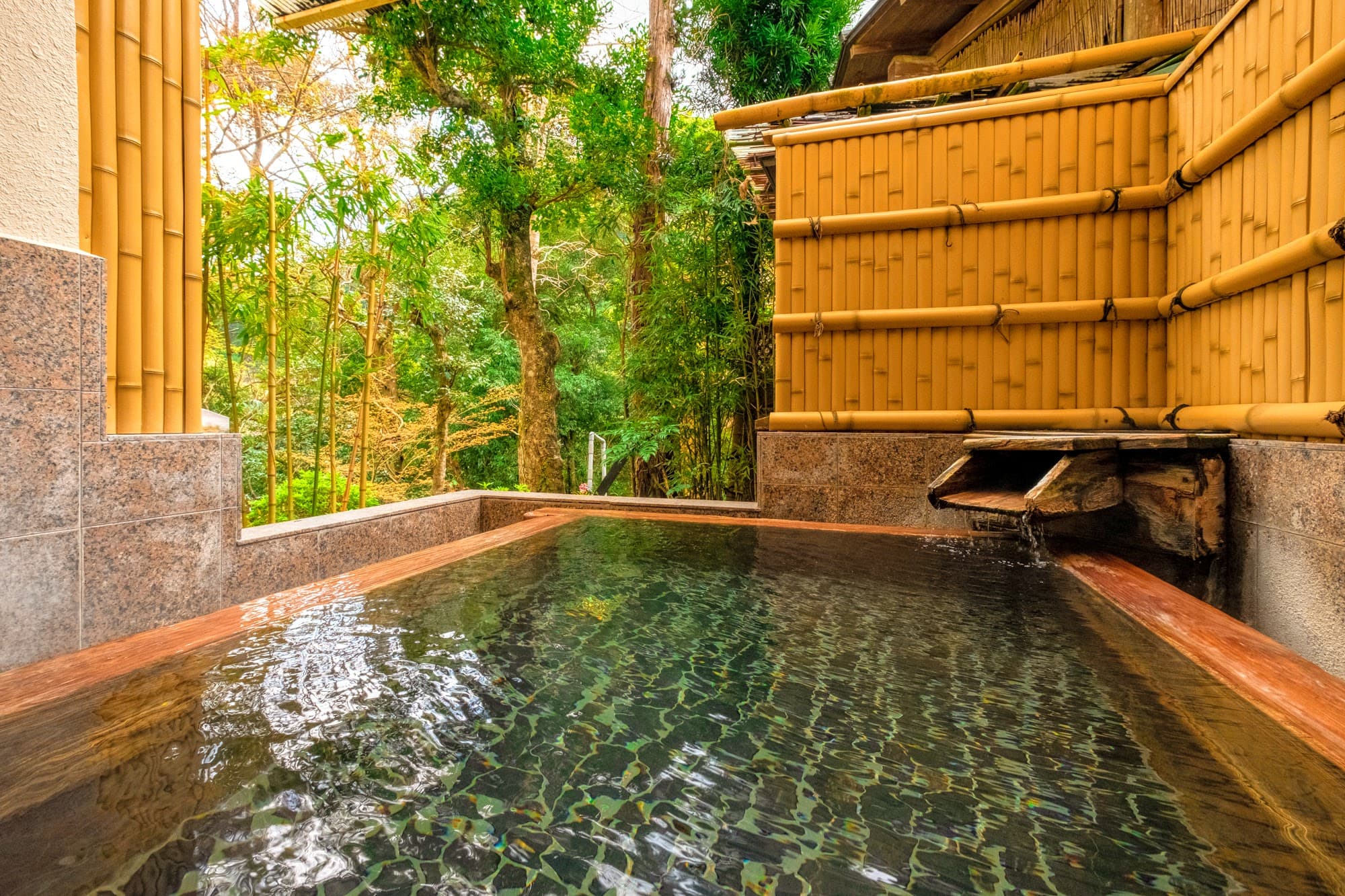 Private cypress open-air bath