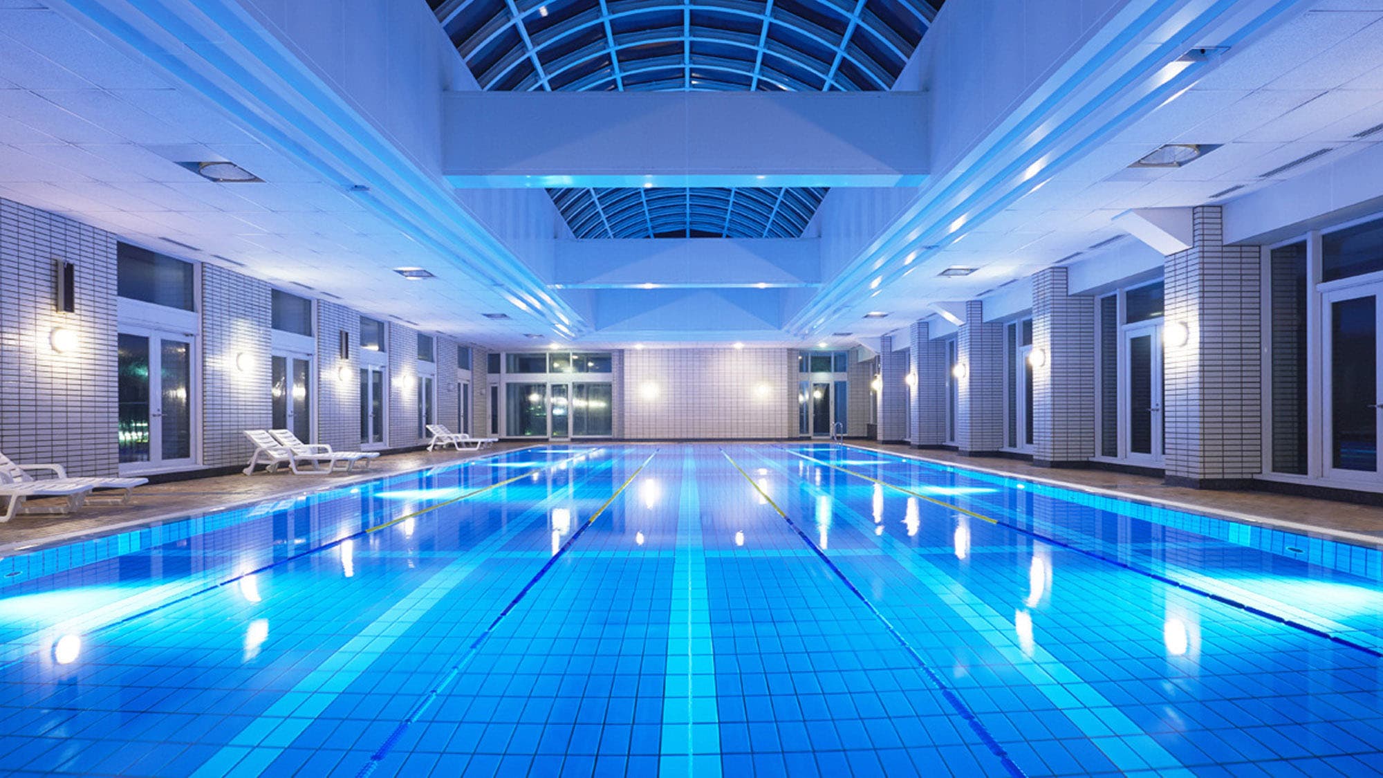 Indoor pool and saunas