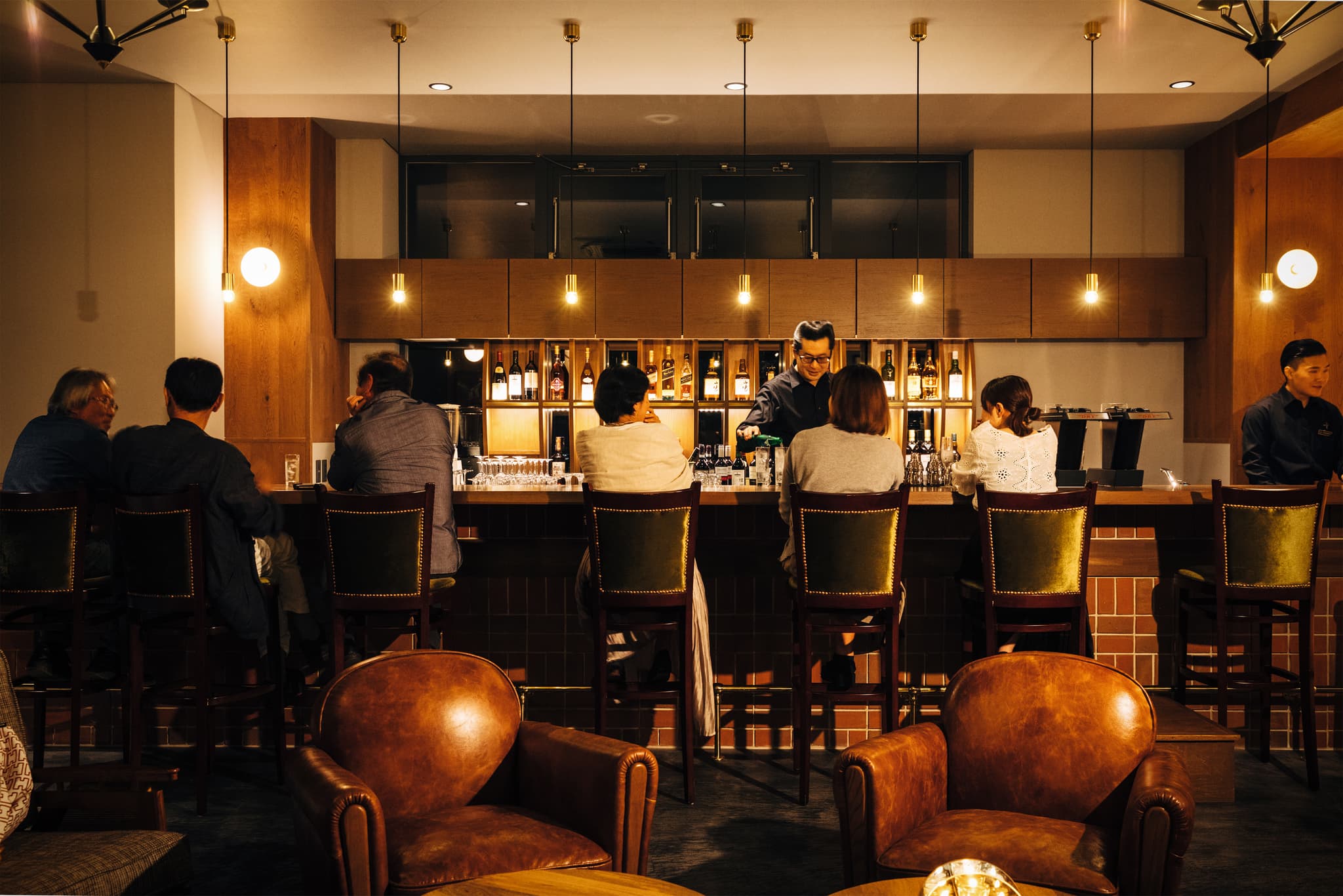 Bar facing the church
