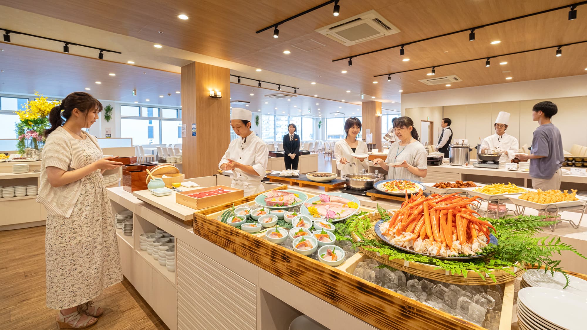 Live-kitchen buffet