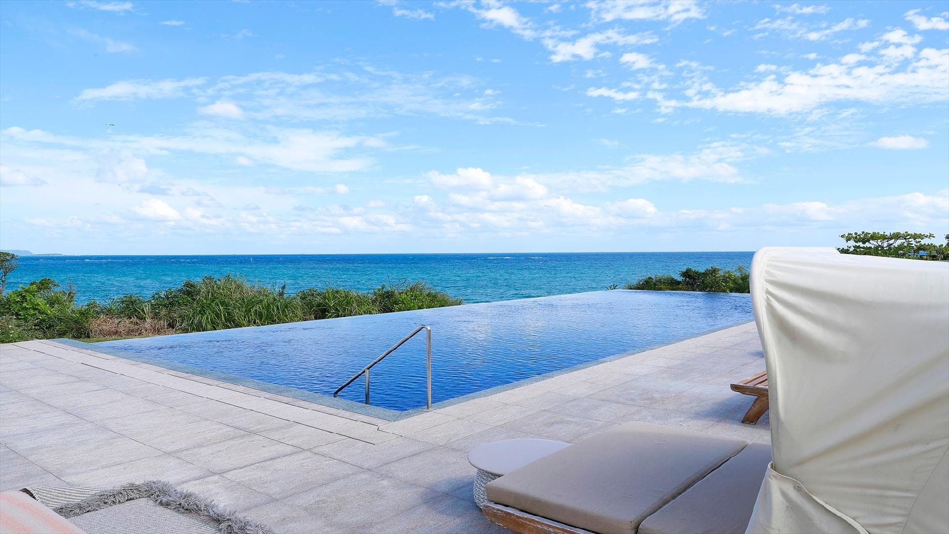 Infinity pool over the sea