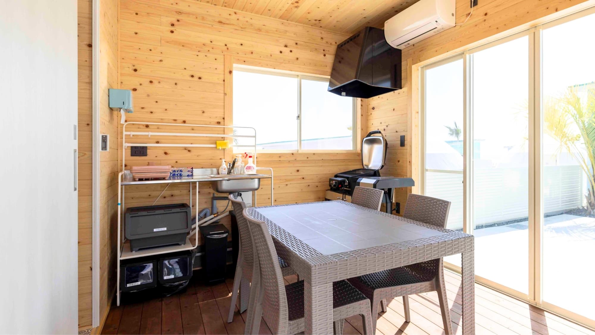 Private BBQ house per tent