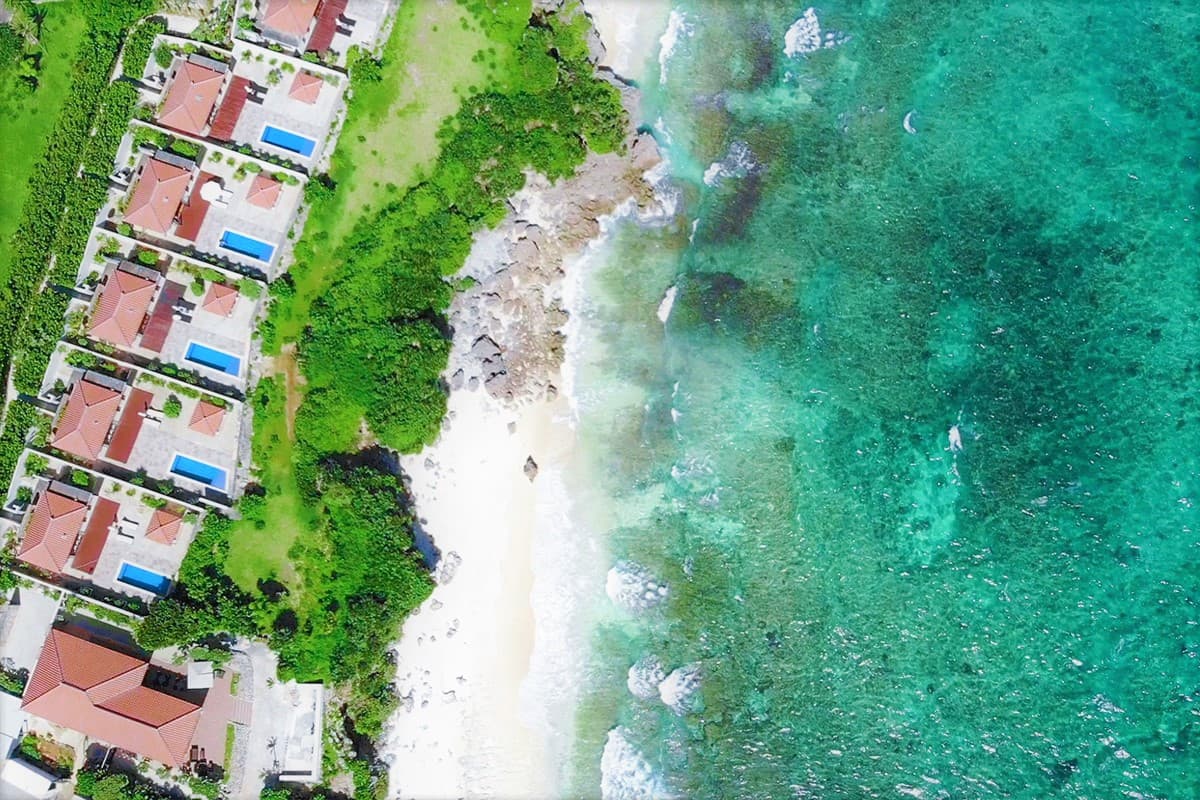Private beach steps away
