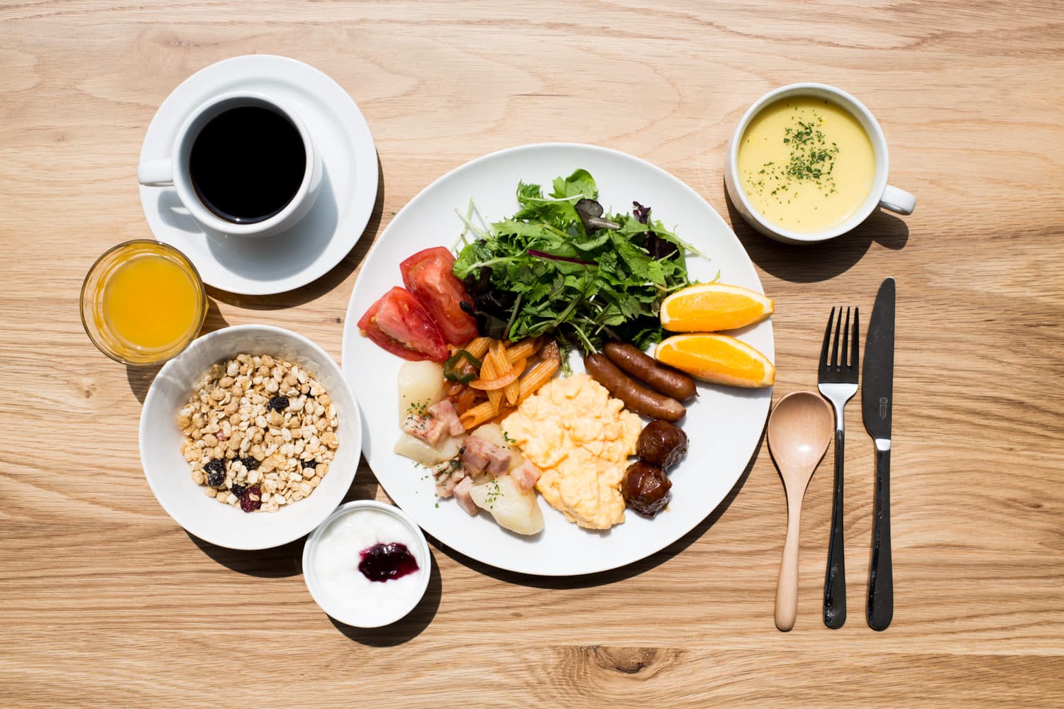 Free breakfast, local coffee