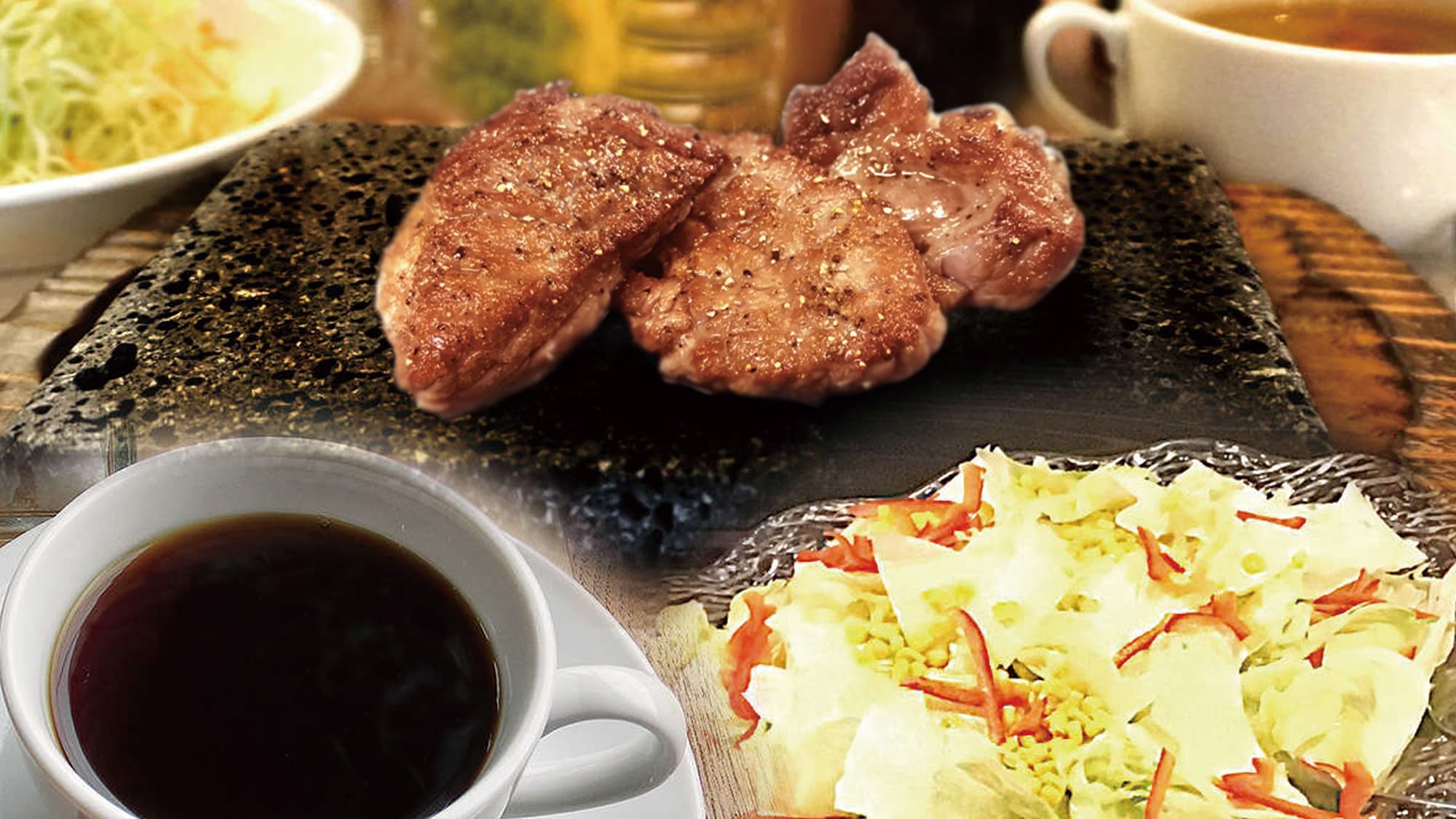 Morning steak breakfast