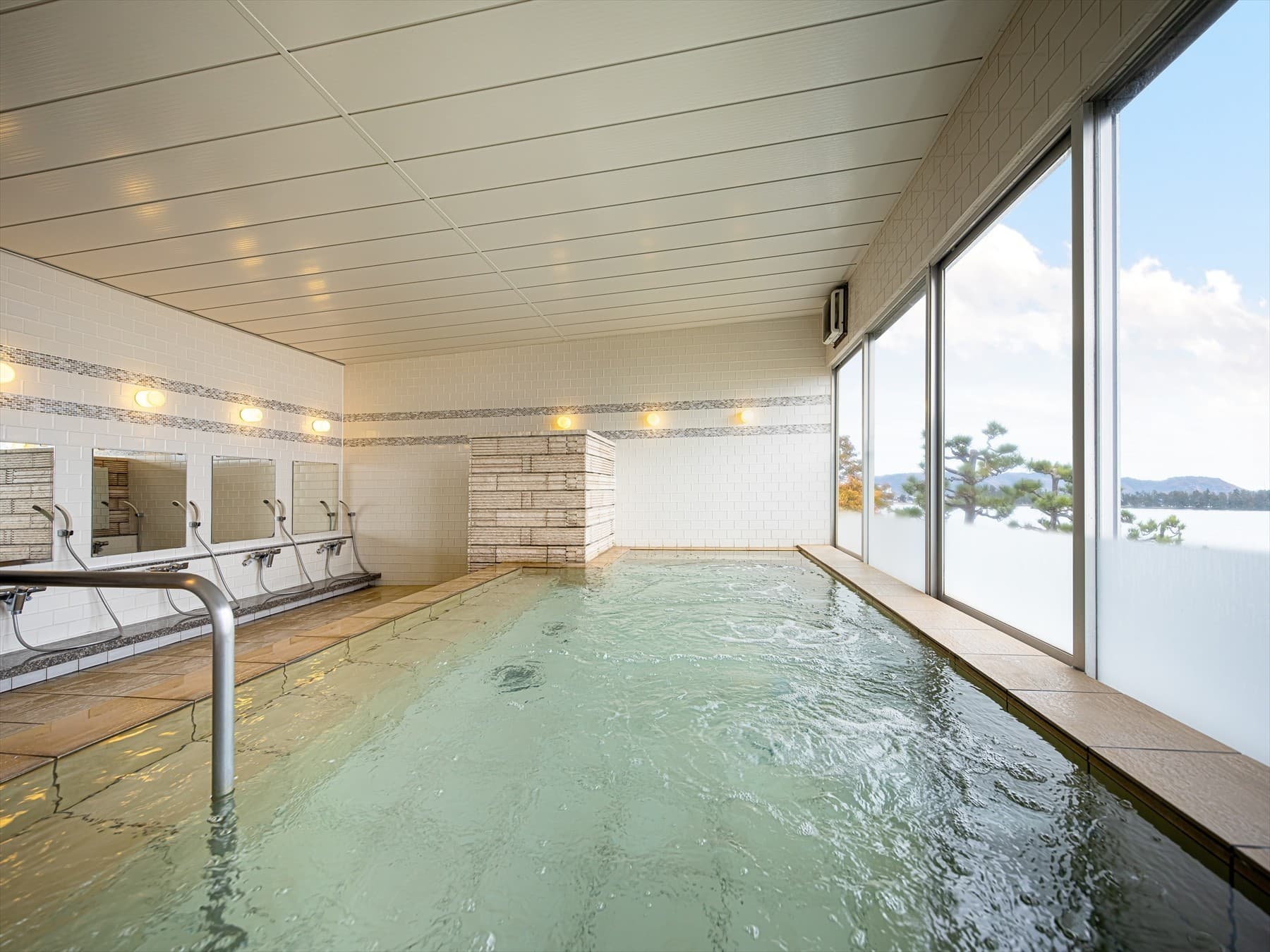 Hot spring baths with a view