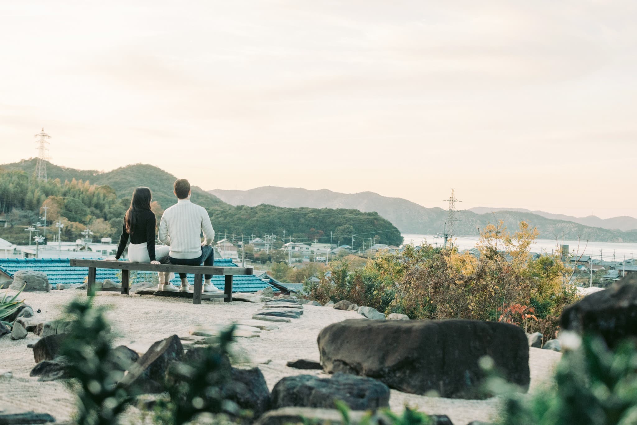 마을과 세토내해 전망