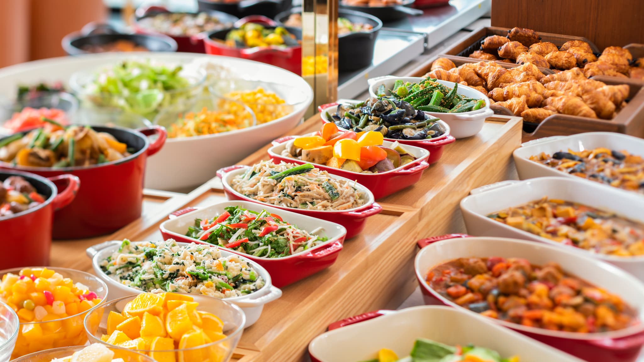 Handmade breakfast buffet