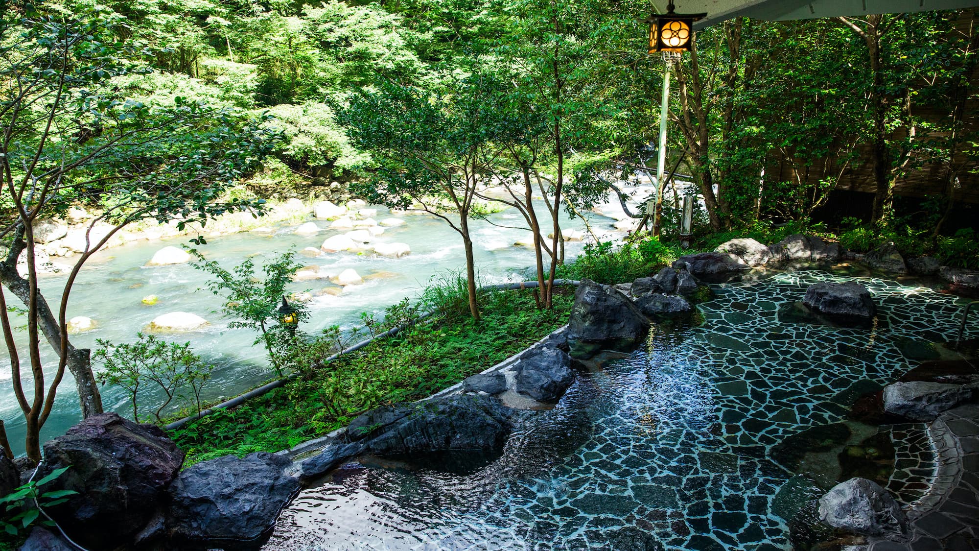Riverside open-air baths