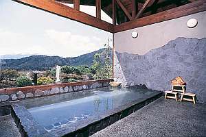 Rock bath with a view