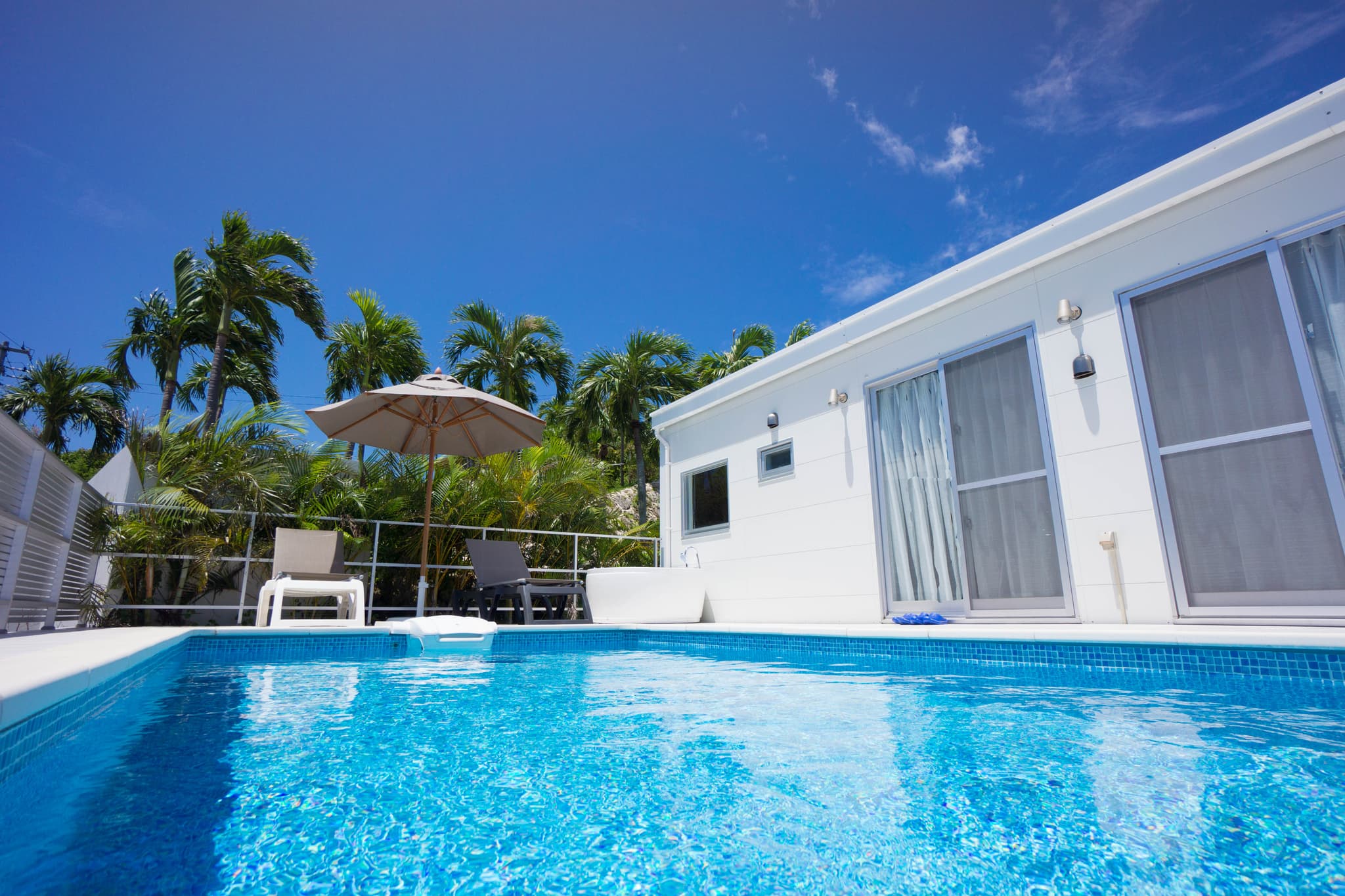 Private pools and barrel saunas